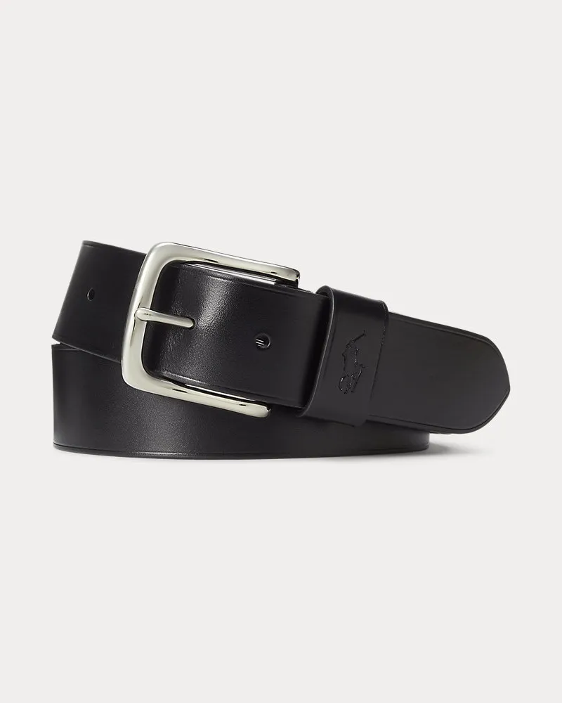 Ralph Lauren Gürtel aus Narbenleder Black