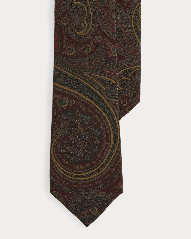 Ralph Lauren Seidenkrawatte mit Paisley-Motiv Red