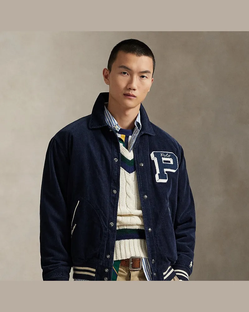Ralph Lauren College-Jacke aus Kordsamt Blue