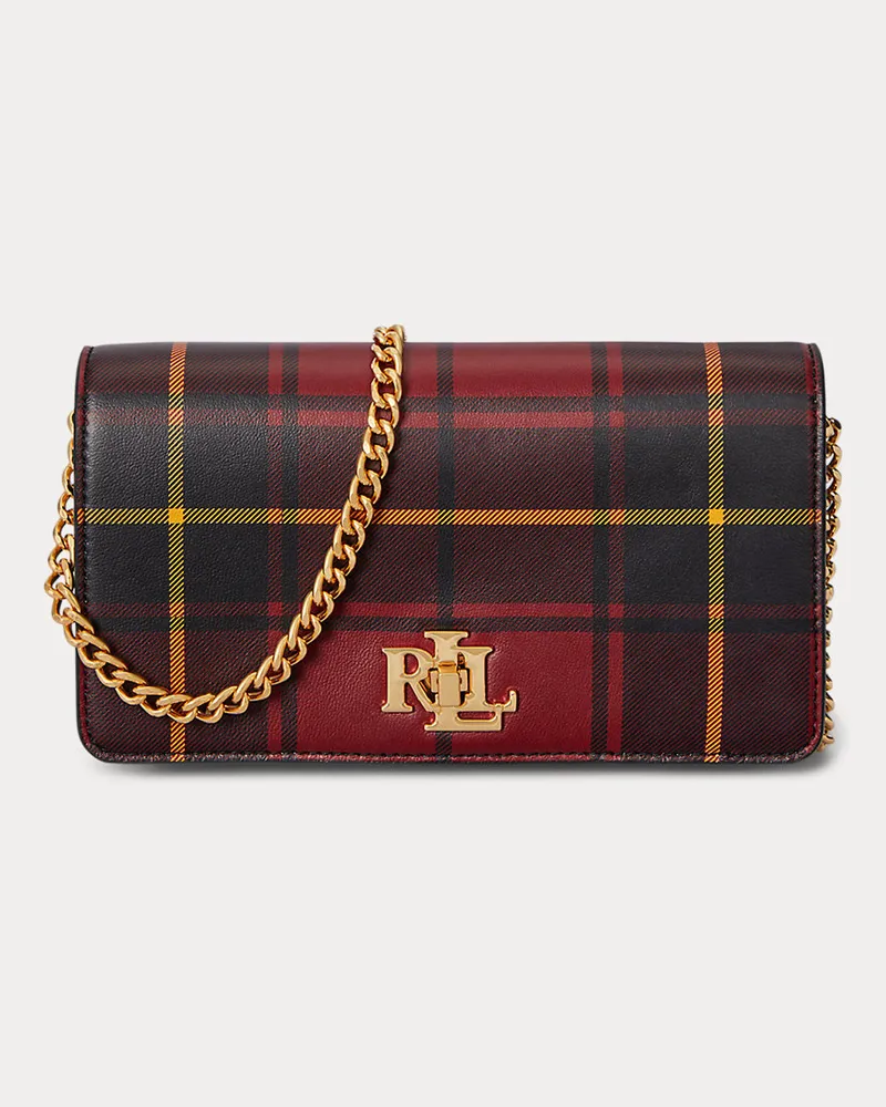 Ralph Lauren Karierte Technik-Umhängetasche Black