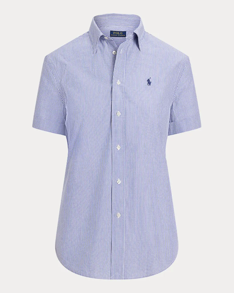 Ralph Lauren Gestreiftes Classic-Fit Seersucker-Hemd Blue