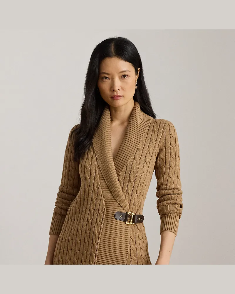 Ralph Lauren Kurzgrößen - Baumwollpullover mit Schnalle Brown