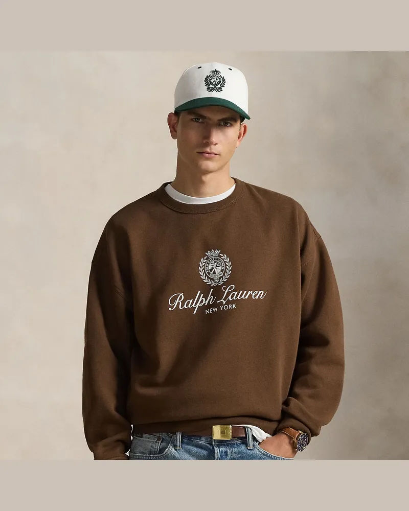 Ralph Lauren Relaxed-Fit Fleece-Sweatshirt mit Grafik Brown