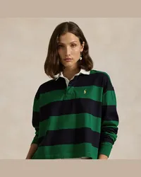 Ralph Lauren Kurzes Jersey-Rugbyhemd mit Streifen Green