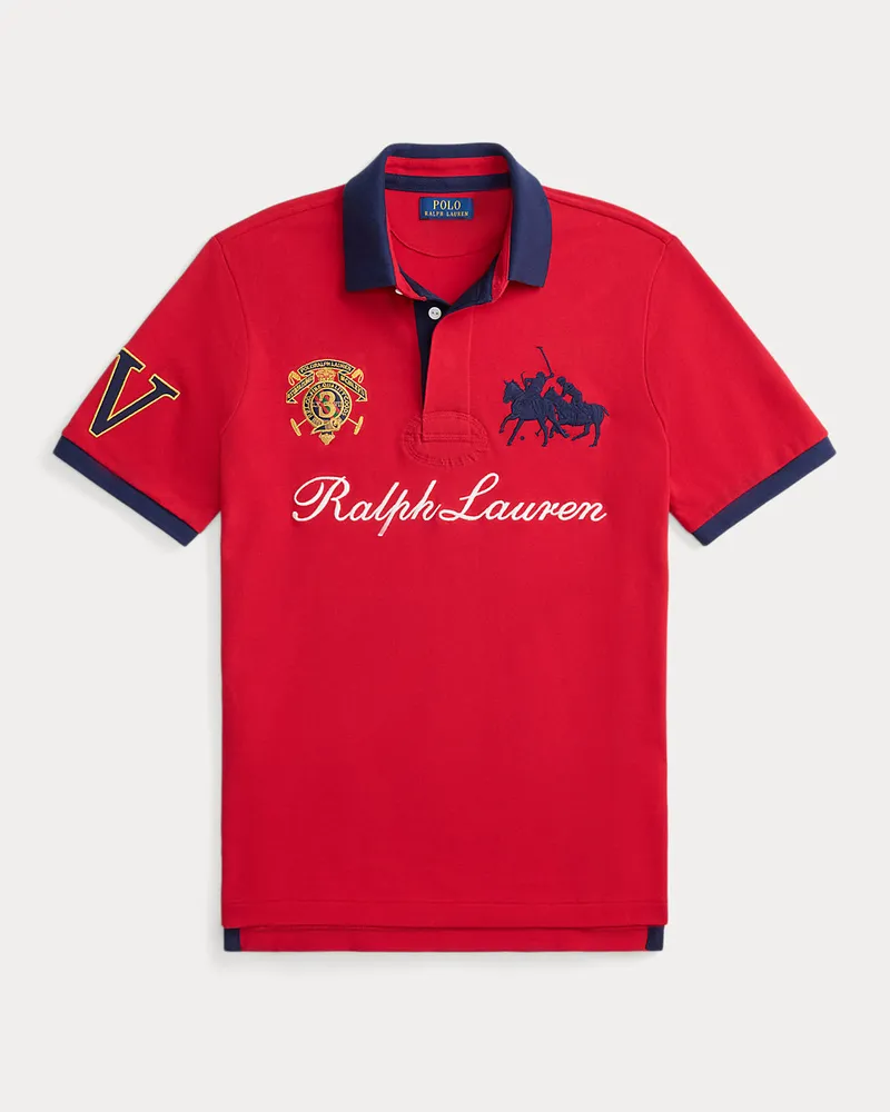 Ralph Lauren Classic-Fit Piqué-Poloshirt mit Wappen Red