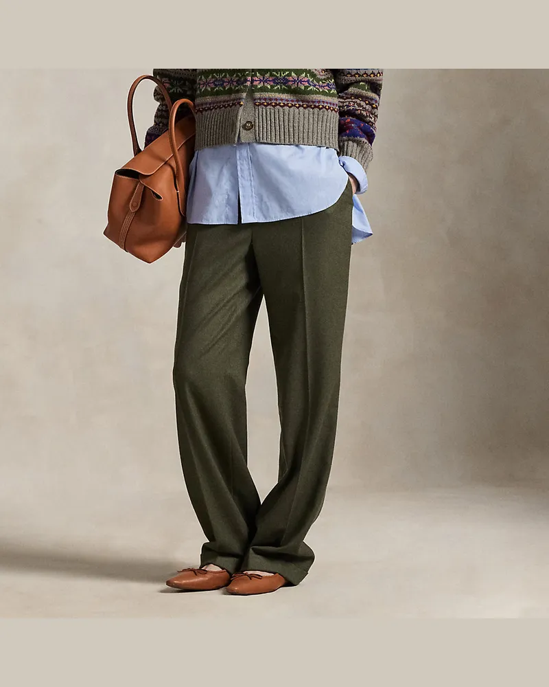 Ralph Lauren Relaxed-Straight-Fit Wollhose Multi