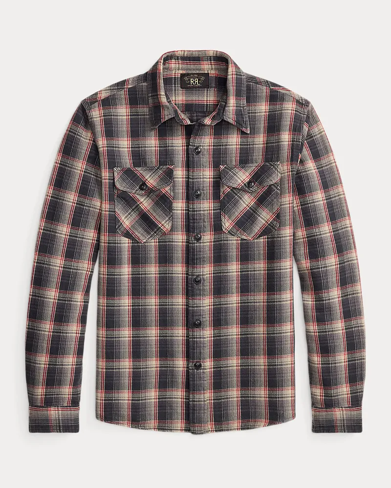 Ralph Lauren Kariertes Arbeitshemd aus Twill Grey