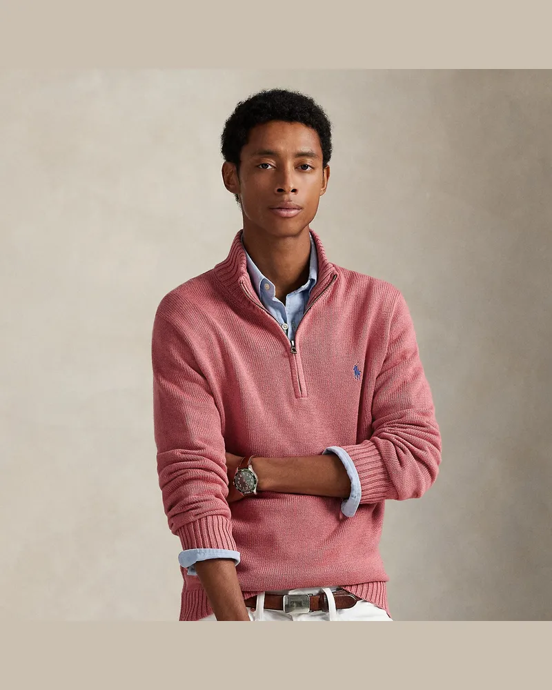 Ralph Lauren Baumwollpullover mit Halbrollkragen Red