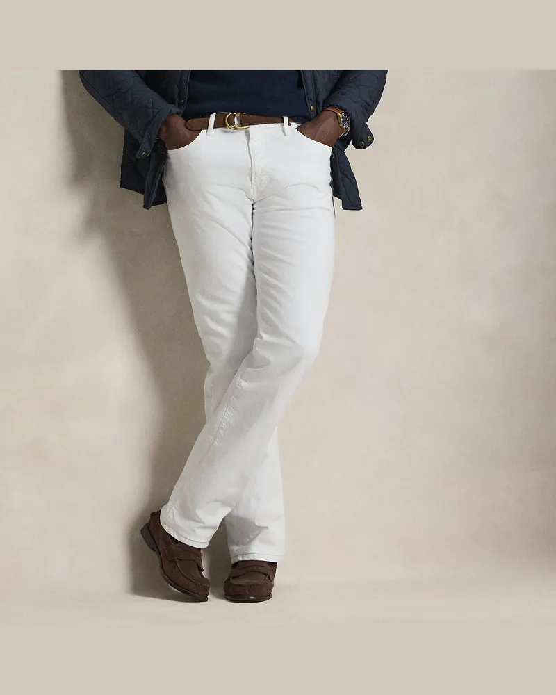 Ralph Lauren Große Größen - Gerade Stretchjeans Hampton White