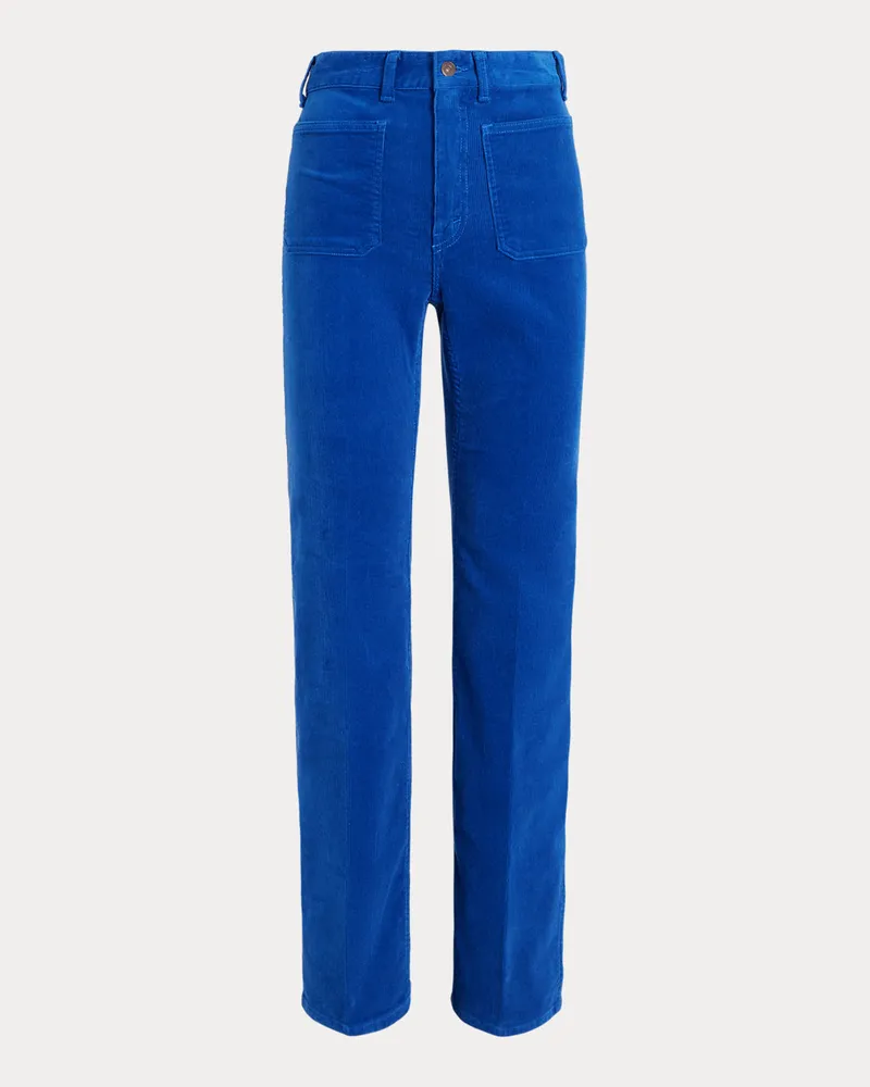 Ralph Lauren Bootcut-Hose aus Stretch-Kordsamt Blue
