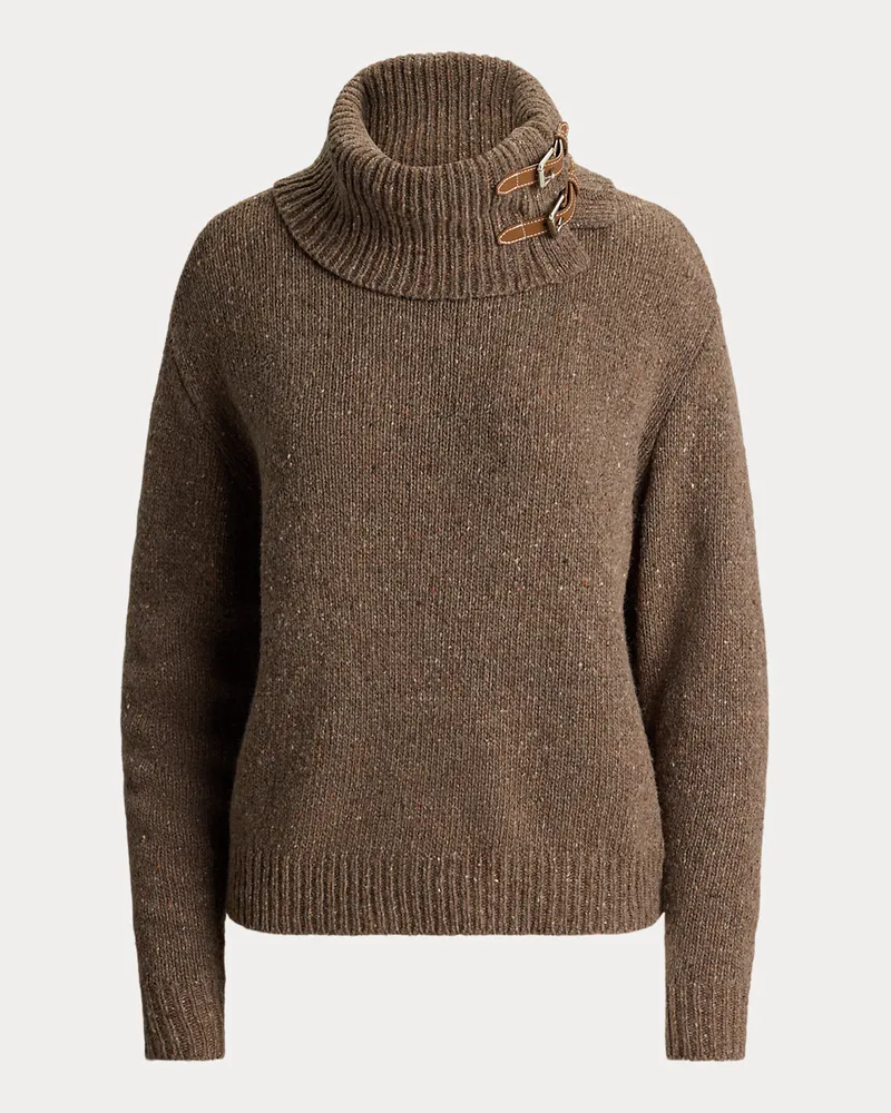 Ralph Lauren Melierter Rollkragenpullover Brown
