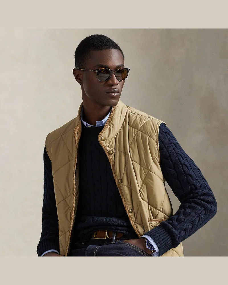 Ralph Lauren Die Utility-Steppweste Hurston Tan