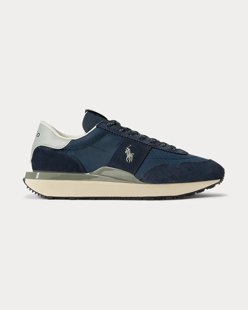 Ralph Lauren Wildleder-Oxford-Sneaker Train 89 Blue