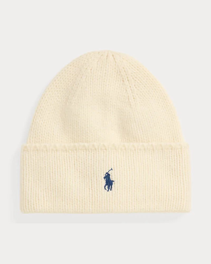 Ralph Lauren Strickmütze aus Wolle Cream