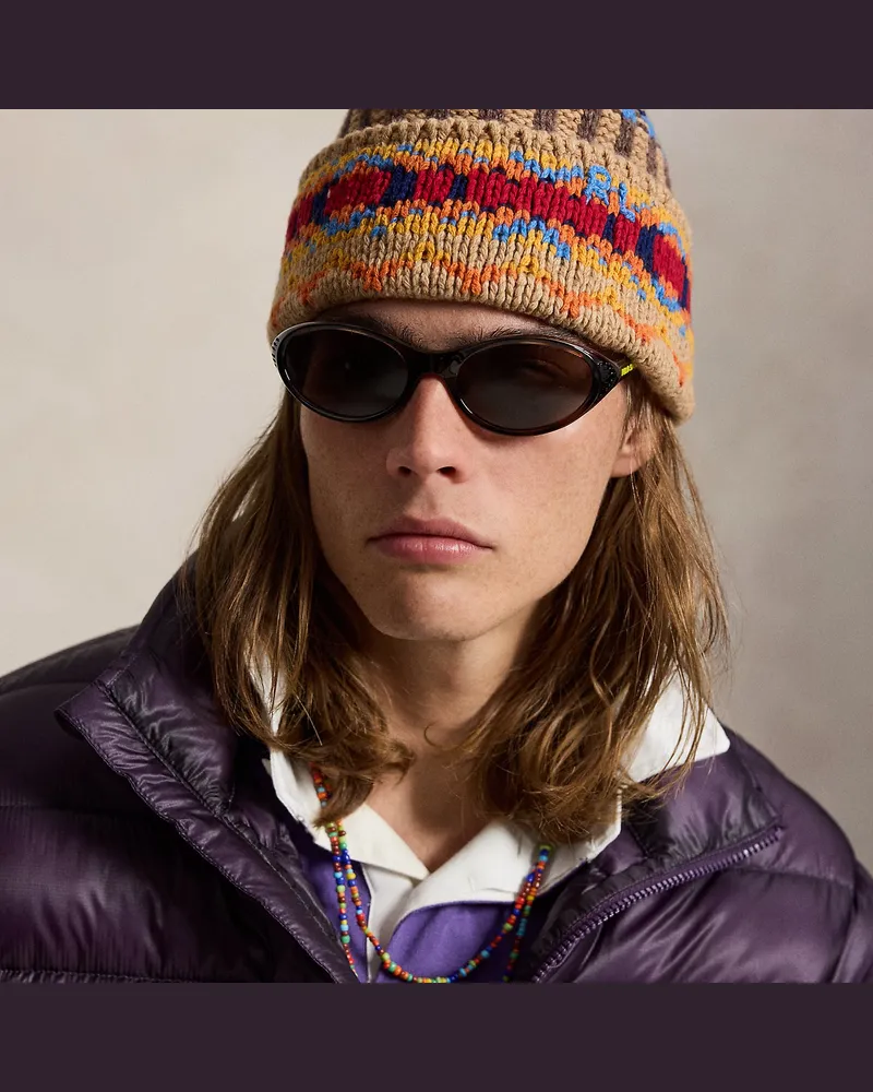 Ralph Lauren Mütze mit Fair-Isle-Muster Tan