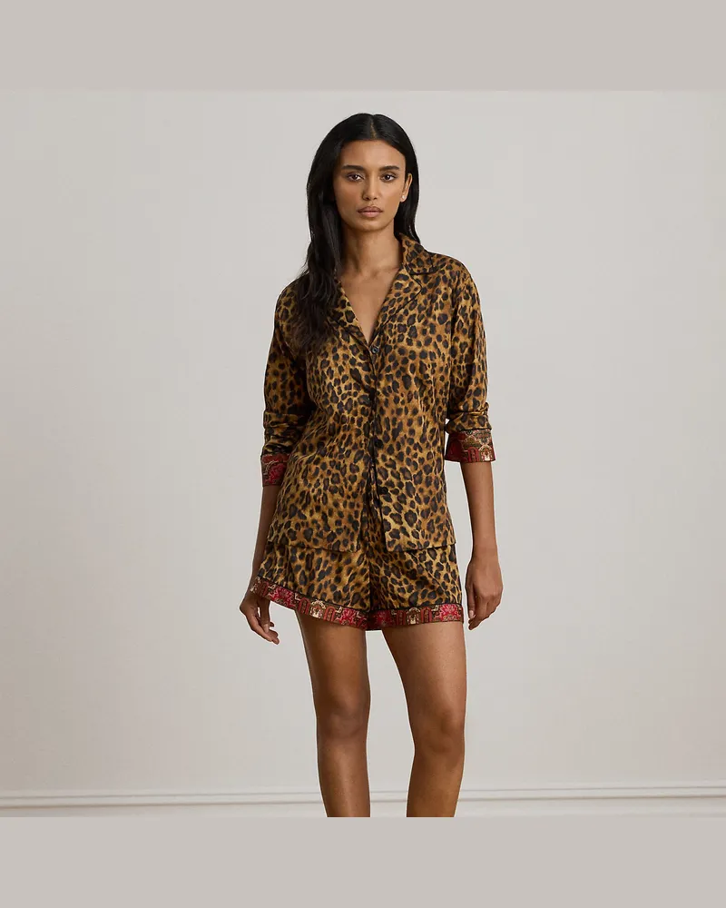 Ralph Lauren Schlafset mit Leoparden-Paisley Brown