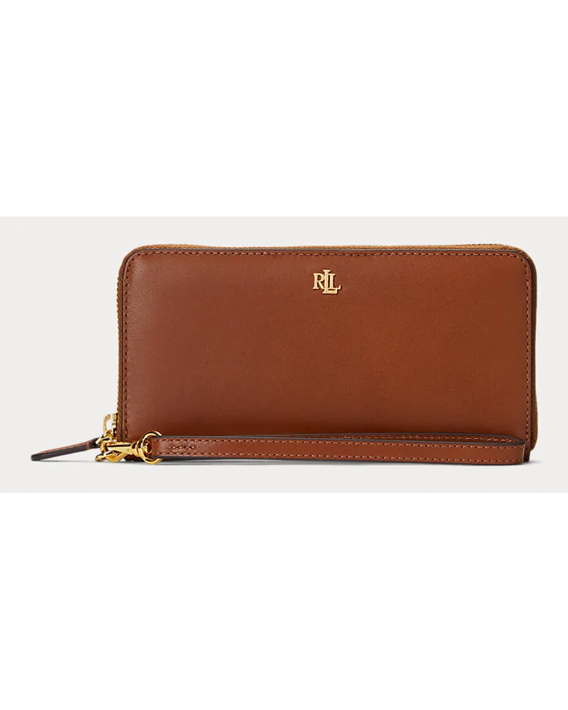 Ralph Lauren Handgelenktasche aus Leder Tan