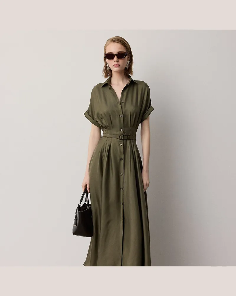 Ralph Lauren Tageskleid Donatella aus Seidentwill Green