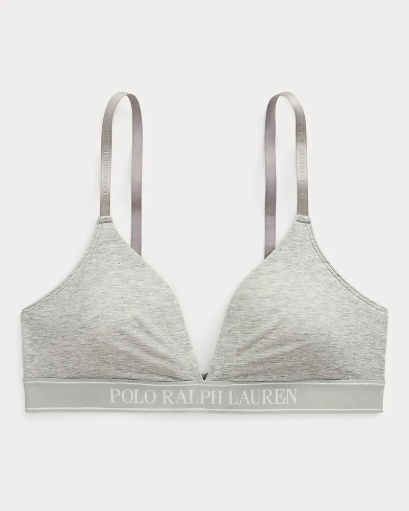 Ralph Lauren Triangel-Bustier mit Logoband Grey