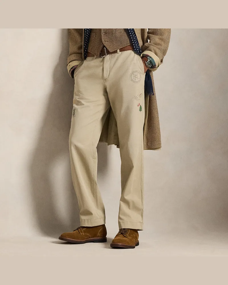 Ralph Lauren Straight-Fit Grafik-Hose Bedford Tan