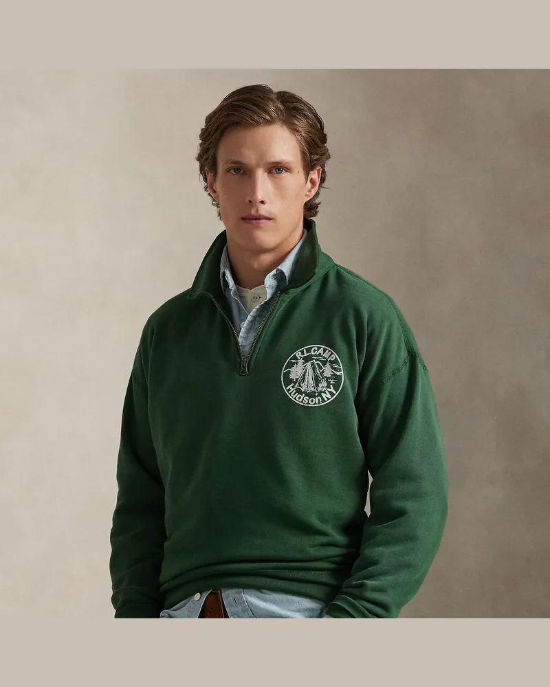 Ralph Lauren Vintage-Fit Grafik-Sweatshirt mit Kragen Green