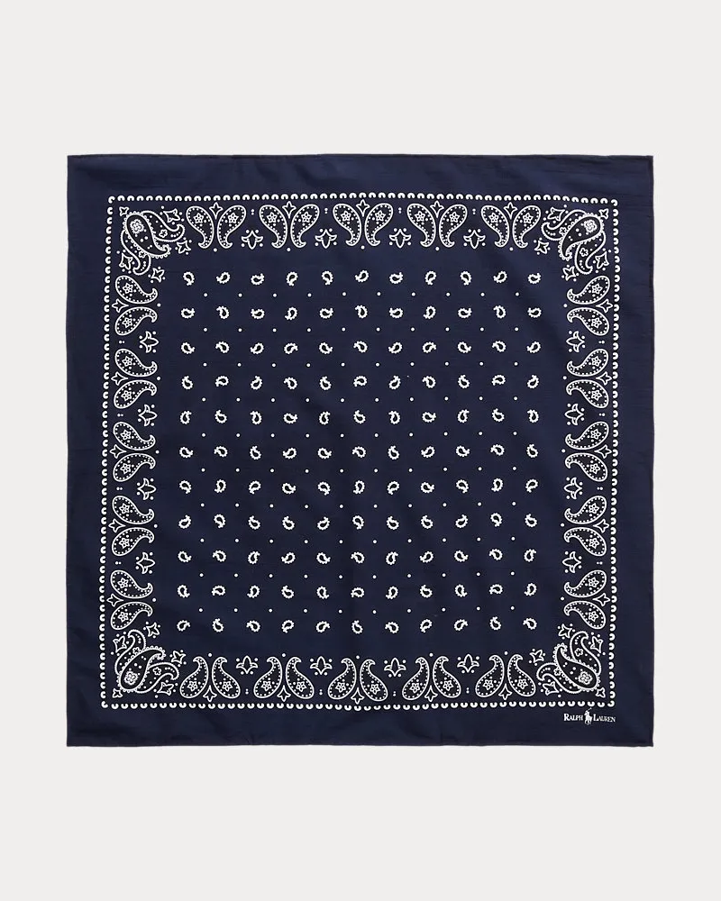 Ralph Lauren Baumwoll-Bandana mit Logo Blue