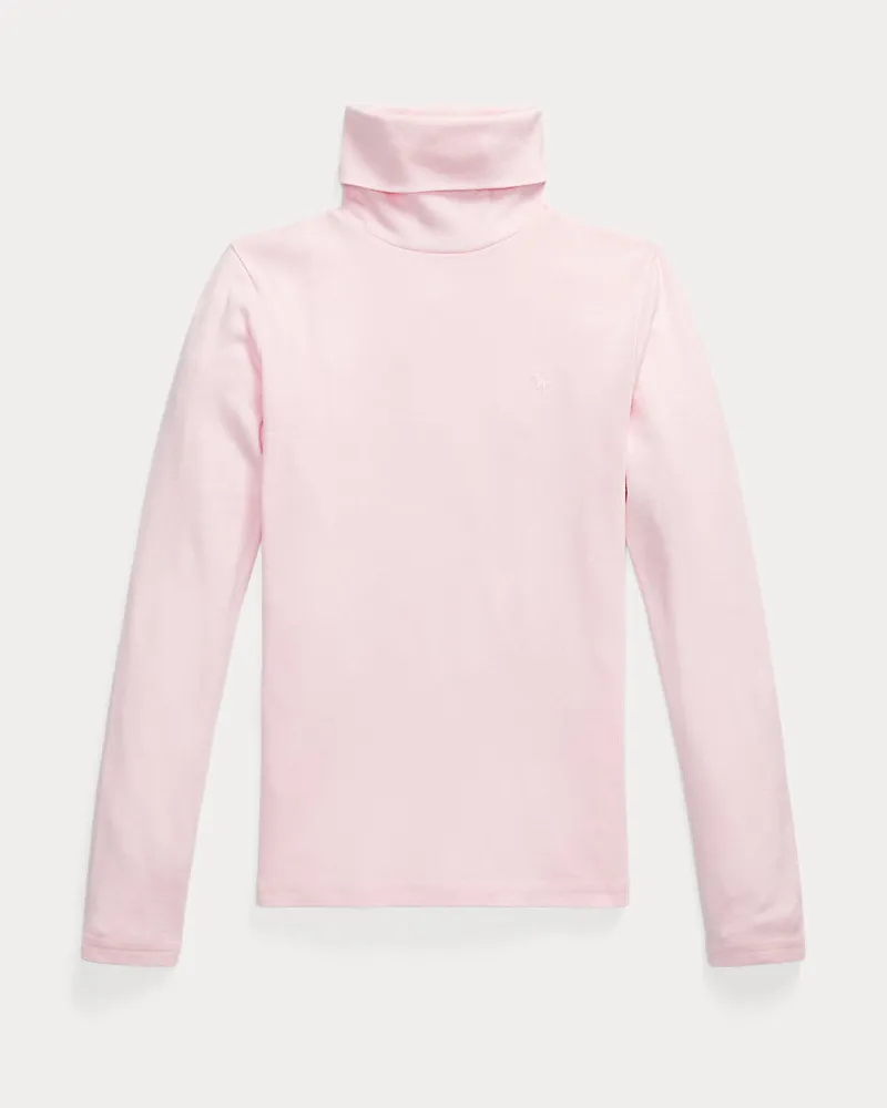 Ralph Lauren Gerippter Rollkragenpullover Pink
