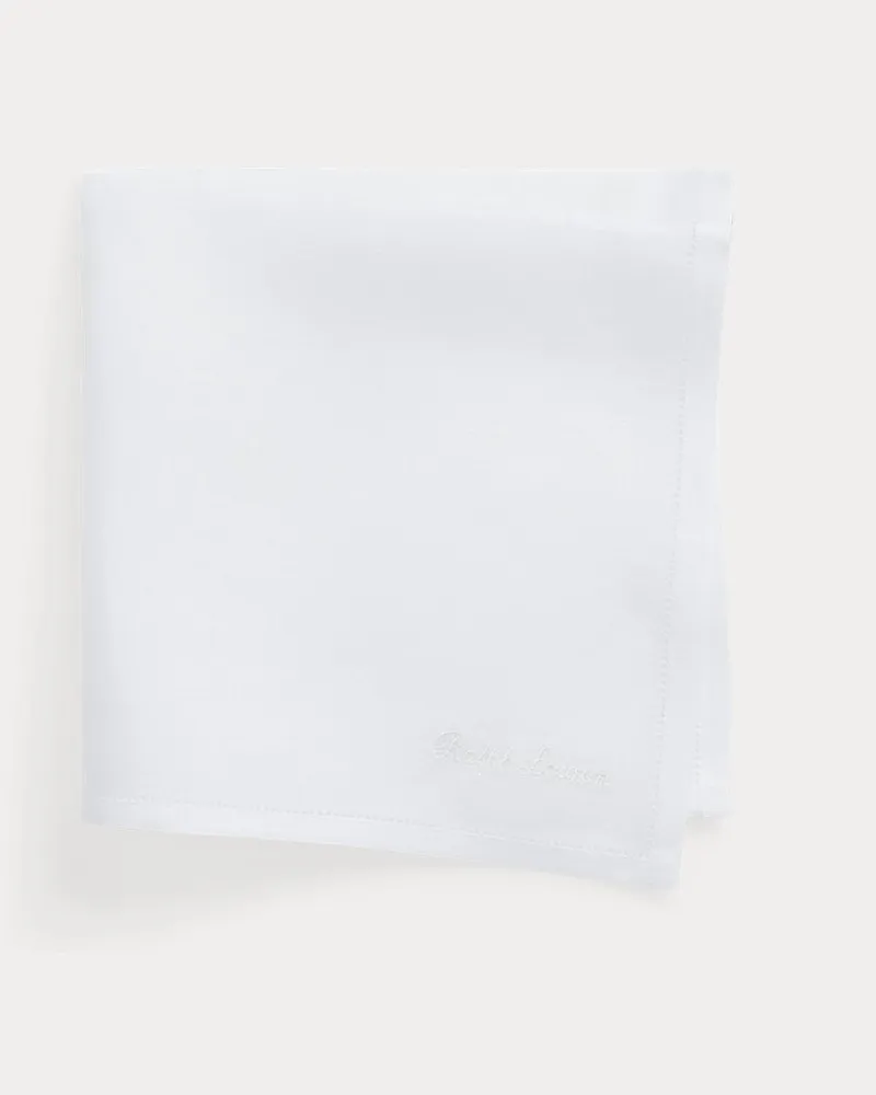 Ralph Lauren Einstecktuch aus Leinen White
