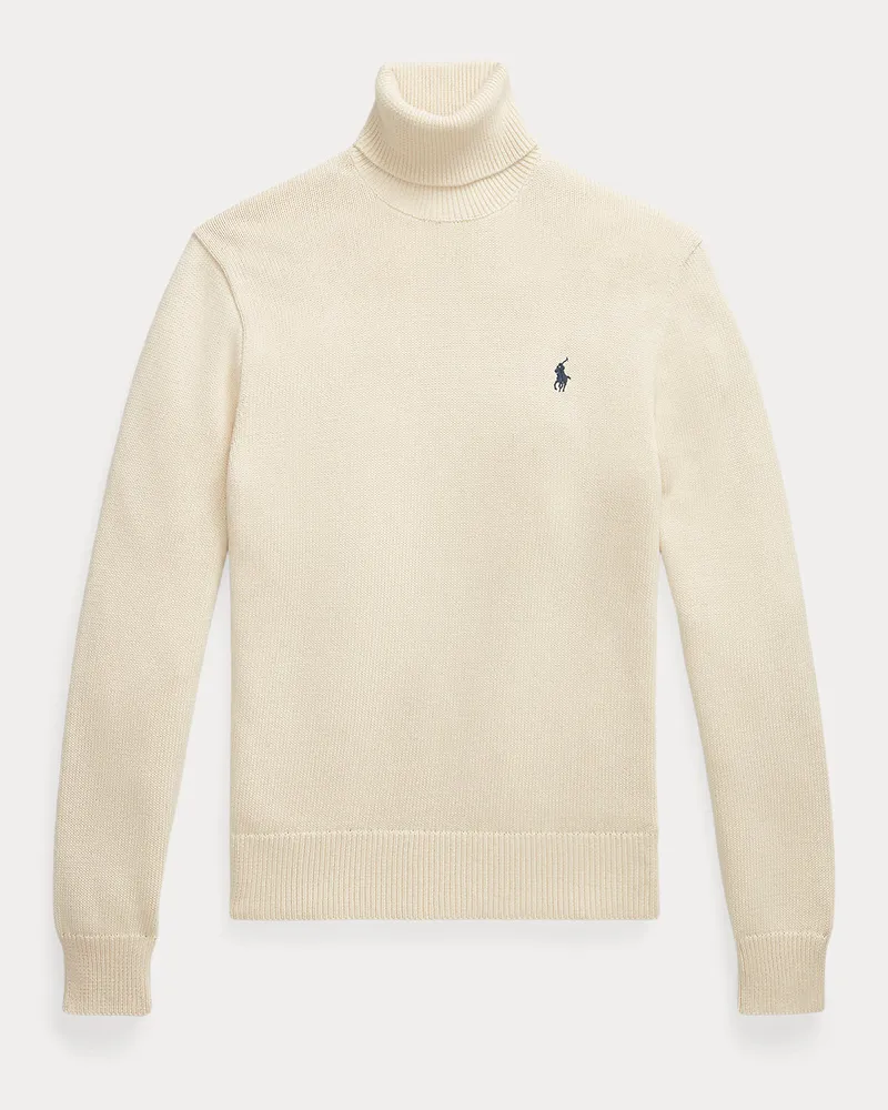 Ralph Lauren Rollkragenpullover aus Baumwolle Cream