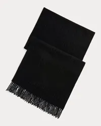 Ralph Lauren Kaschmir-Woll-Schal mit Nadelstreifen Black