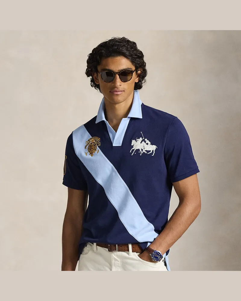 Ralph Lauren Classic-Fit Jersey-Poloshirt mit Wappen Blue