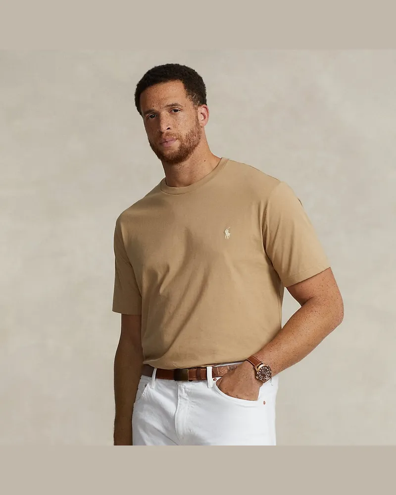Ralph Lauren Große Größen - Rundhals-T-Shirt aus Jersey Brown