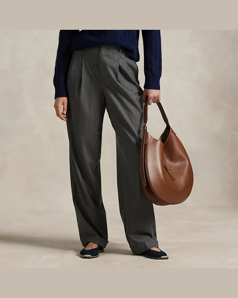 Ralph Lauren Flanellhose mit weitem Bein Grey