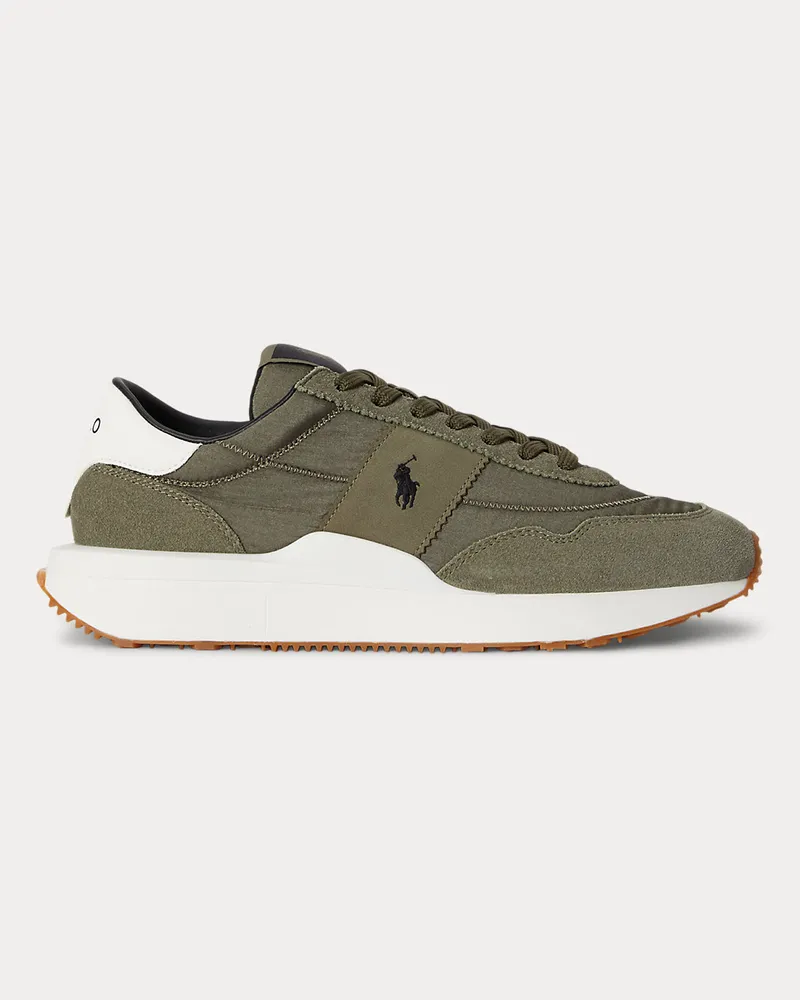 Ralph Lauren Sneaker Train 89 mit Wildlederbahnen Green
