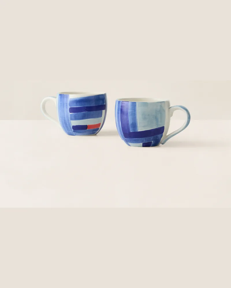 Ralph Lauren Home Tassen-Set RL x Gee’s Bend Blue