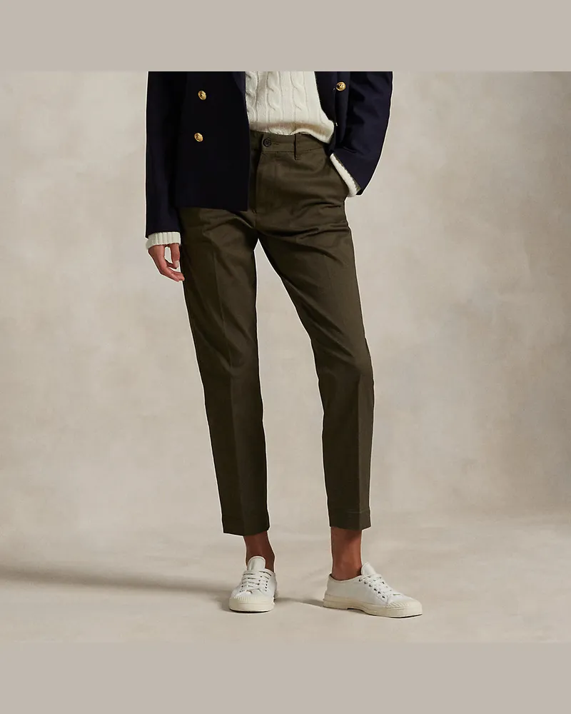 Ralph Lauren Slim-Fit Twill-Chinos in 3/4-Länge Green