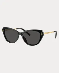 Ralph Lauren Sonnenbrille Ella mit Art-déco-Logo Black