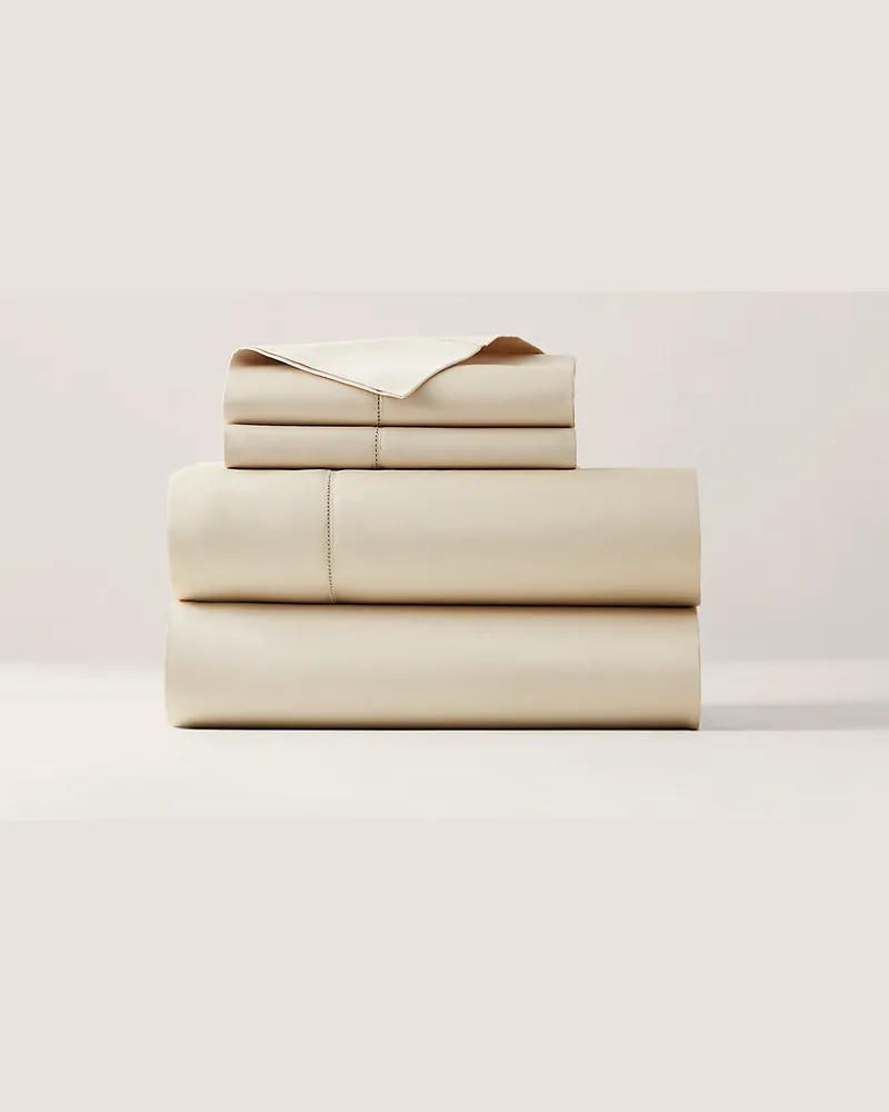 Ralph Lauren Home Bettlaken-Set aus Baumwollatlas Natural