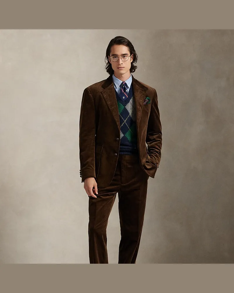 Ralph Lauren Anzughose aus Kordsamt Brown