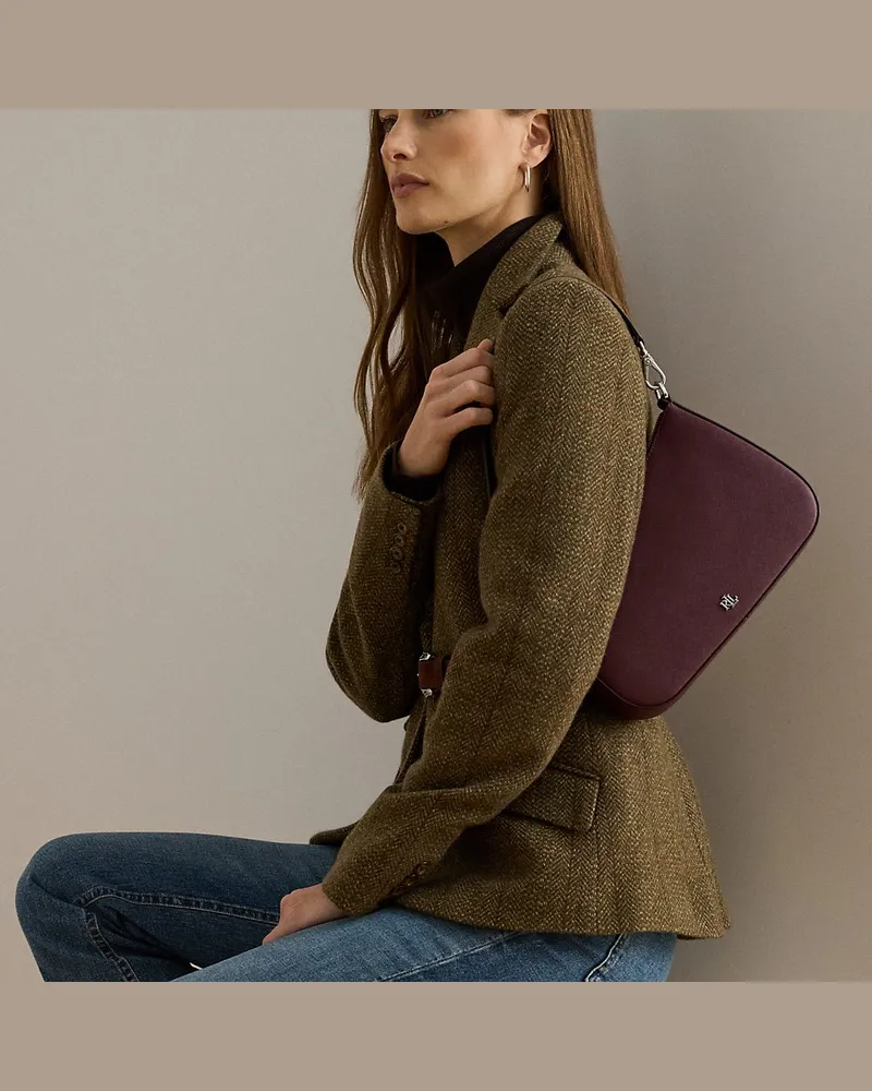 Ralph Lauren Mittelgroße Ledertasche Danni Red