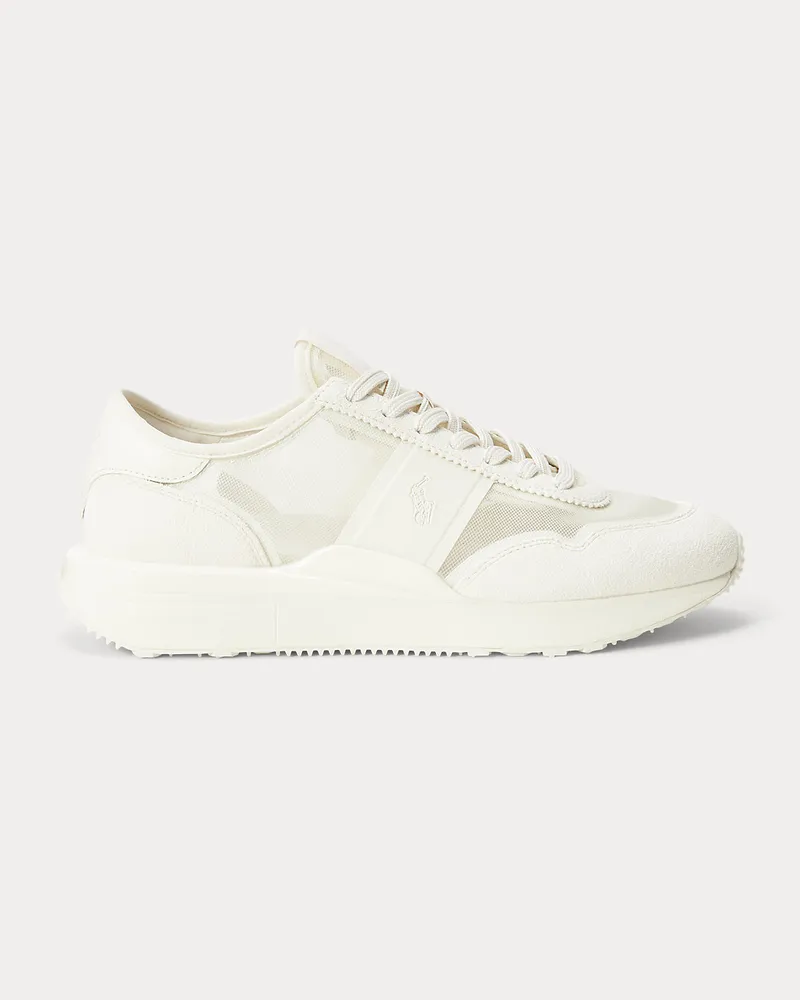 Ralph Lauren Mesh-Wildleder-Sneaker Train 89 Cream