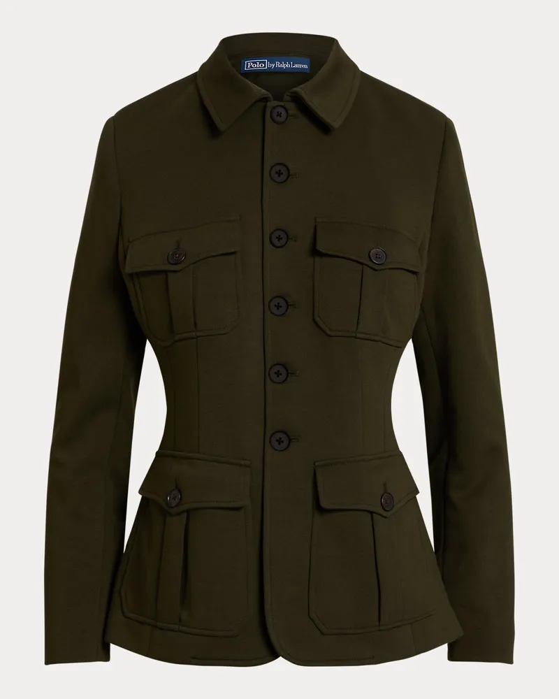 Ralph Lauren Utility-Jacke aus Ponté-Strick Green