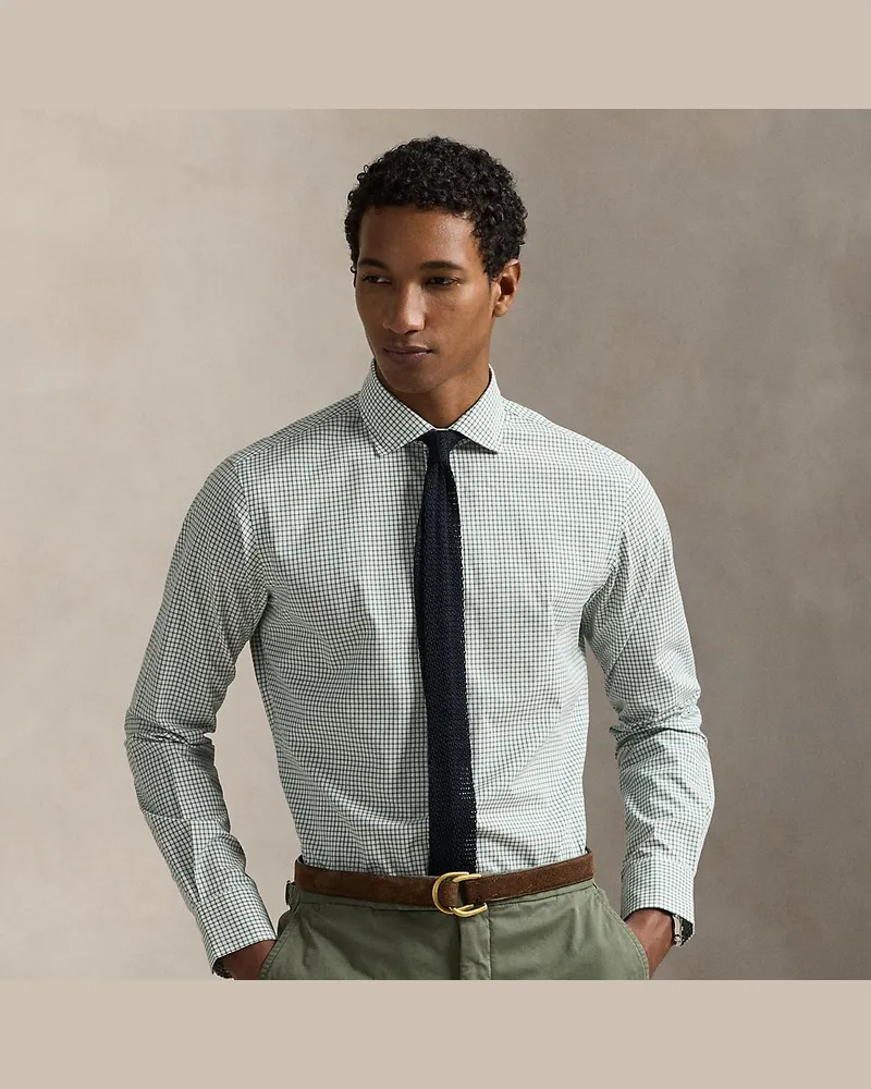 Ralph Lauren Classic-Fit Glencheck-Hemd aus Popeline White
