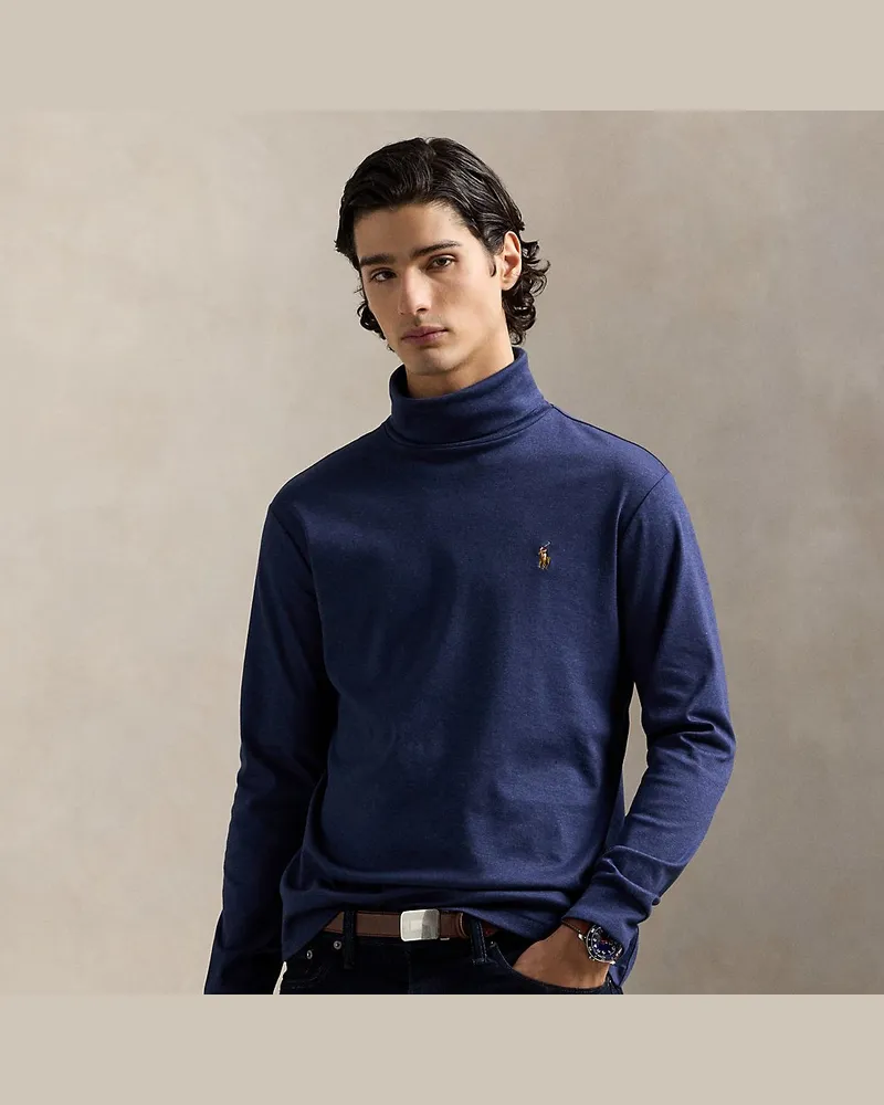 Ralph Lauren Rollkragenpullover aus Baumwolle Blue