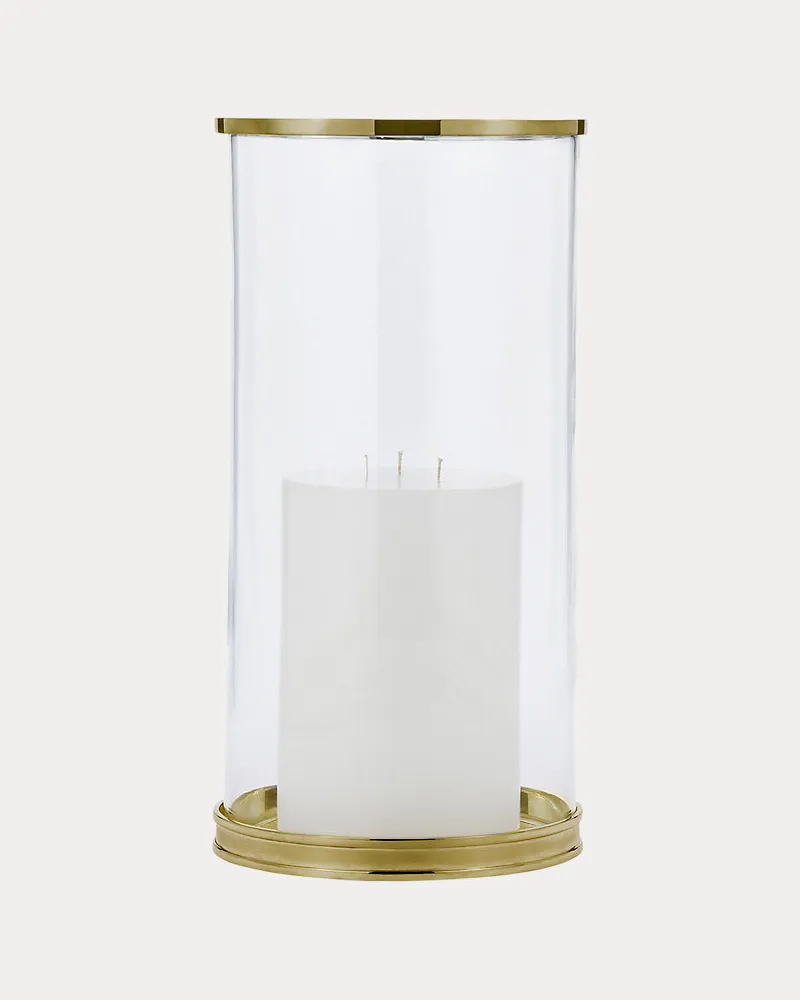 Ralph Lauren Home Großes modernes Windlicht Brown