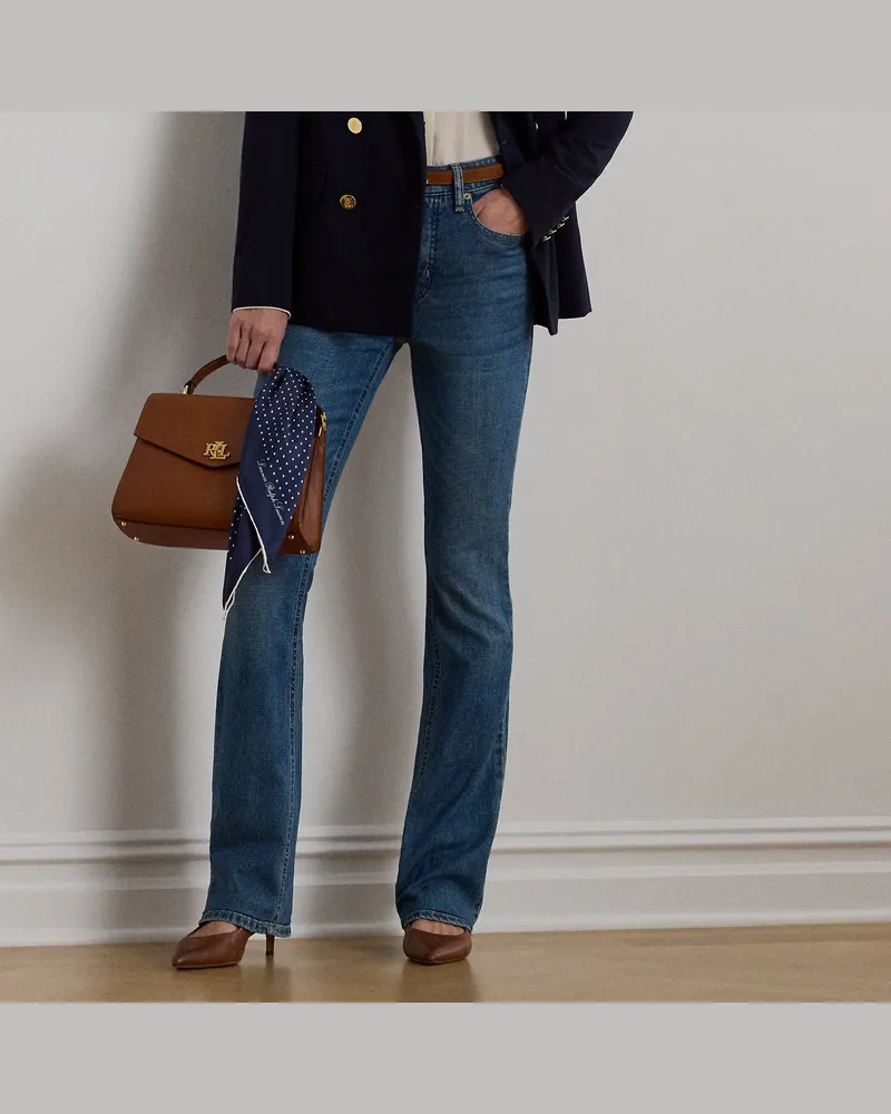 Ralph Lauren Bootcut-Jeans mit hoher Leibhöhe Blue