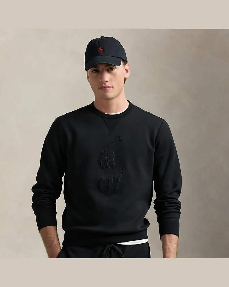 Ralph Lauren Sweatshirt mit Leder-Pony Black
