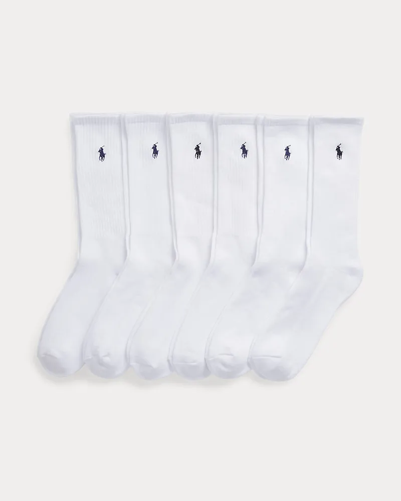Ralph Lauren 6er-Pack Socken aus Baumwollmischung White