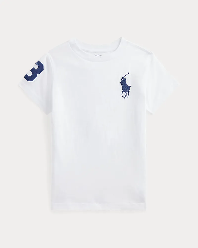 Ralph Lauren T-Shirt aus Baumwolljersey mit Big Pony White