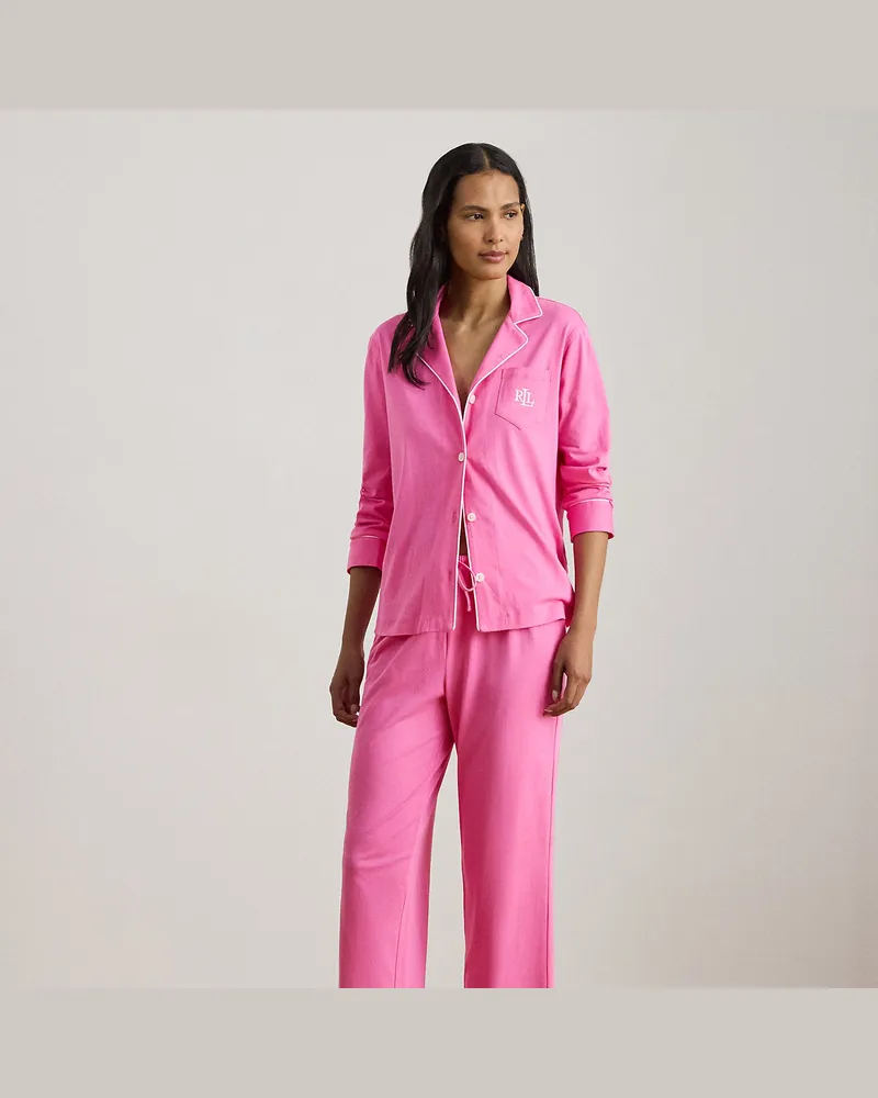 Ralph Lauren Jersey-Pyjama aus Baumwollmischung Pink